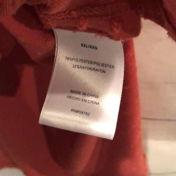 Adrianna Papell Swiss dot short sleeve salmon colored top XXL - Picture 5 of 5